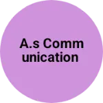 Business logo of A.S COMMUNICATION