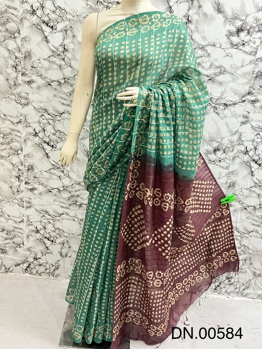 Banswara silk batik print saree uploaded by business on 5/7/2023
