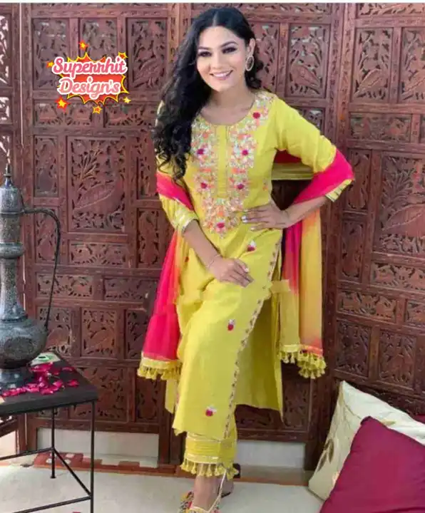 Kurti pant and dupatta uploaded by Taha fashion online store on 5/7/2023
