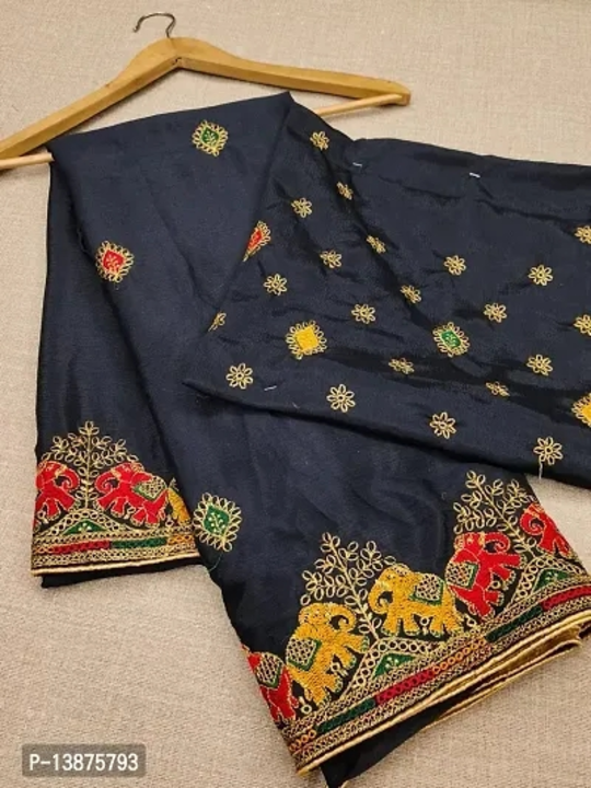 Beautiful Cotton Blend Saree With Blouse Piece  uploaded by Udaan on 5/7/2023