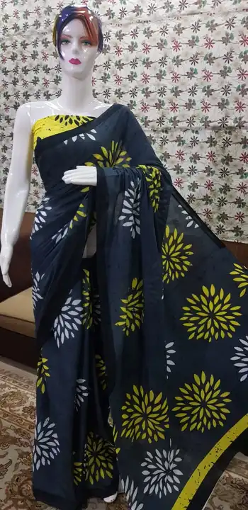 PURE HAND BLOCK PRINT COTTON MULMUL SAREES WITH BLOUSE  uploaded by SHREE GOVIND COLLECTION on 5/7/2023