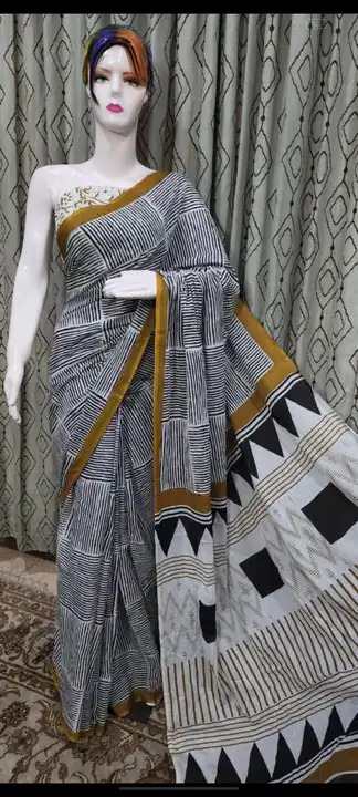 Pure Cotton Mul-Mul saree with blouse  uploaded by SHREE GOVIND COLLECTION on 5/7/2023