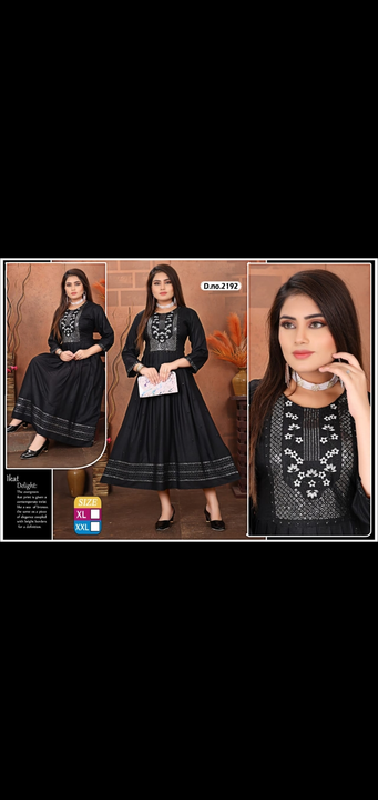 Fancy work long ghera Kurtis xl xxl  uploaded by Radha Creation , Maira sales for Readymade items on 5/7/2023