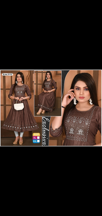 Fancy work long ghera Kurtis xl xxl  uploaded by Radha Creation , Maira sales for Readymade items on 5/7/2023