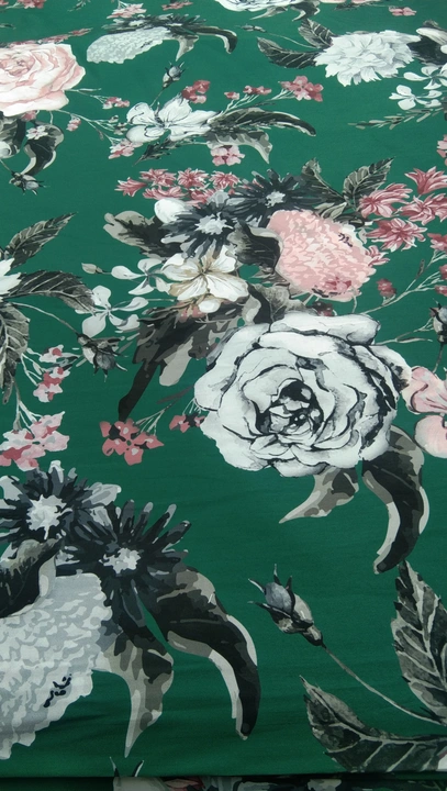 Digital print poly dupion fabric uploaded by business on 5/7/2023