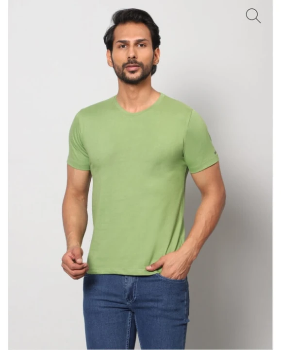 Grayzone Basic Men Round Neck P-green T-shirt uploaded by Sai Shradha Creation on 5/29/2024