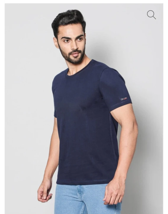 Grayzone Basic Men Round Neck Navy T-shirt uploaded by Sai Shradha Creation on 5/7/2023