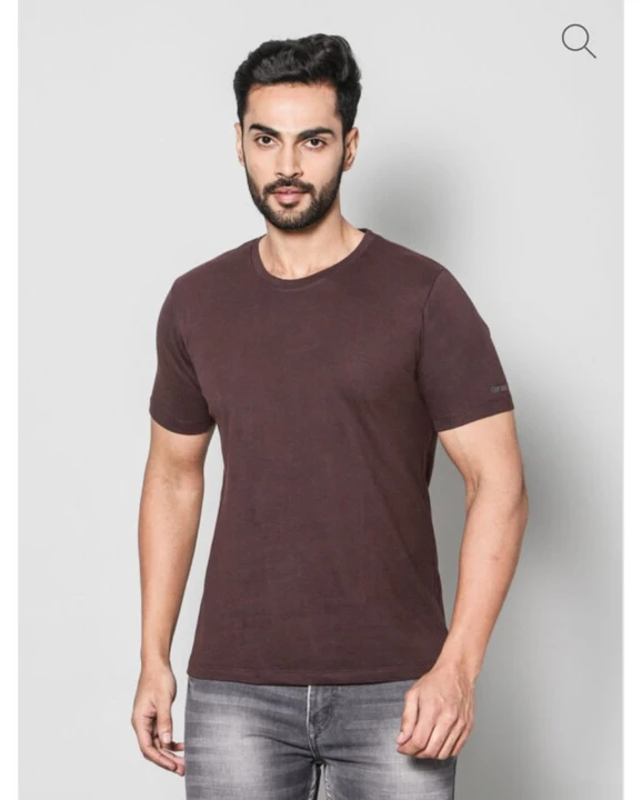 Grayzone Basic Men Round Neck Brown T-shirt uploaded by business on 5/7/2023