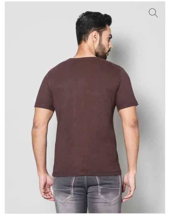 Grayzone Basic Men Round Neck Brown T-shirt uploaded by Sai Shradha Creation on 5/7/2023