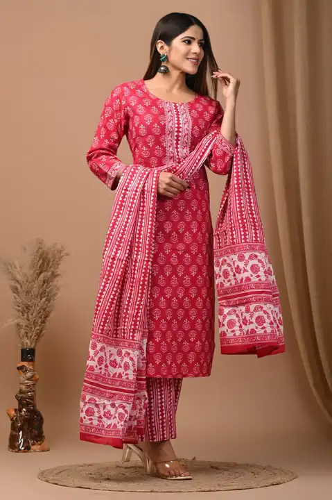 Kurtis 3 piece  uploaded by Manufacturer of Cotton on 5/7/2023