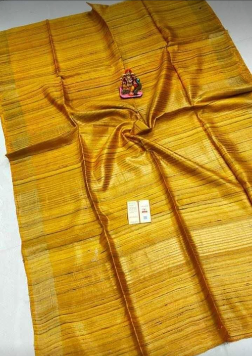 Handloom pure tussar giccha jari border silk saree  uploaded by Vina Handloom on 5/7/2023