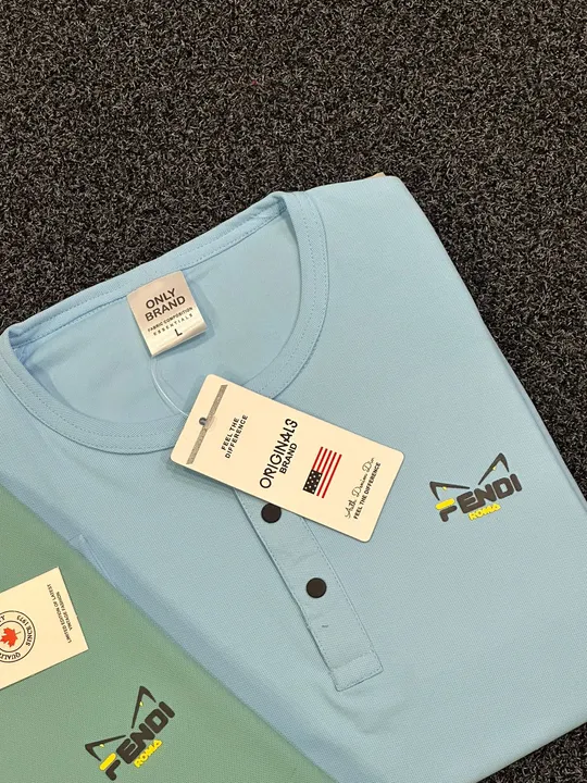 T-shirt Brand — FANDI
Fabric- SAP HONEY COM MATTI 
PATTA
 
Colour - 12
Size -m l xl 
Set-pcs  - 36
  uploaded by business on 5/7/2023