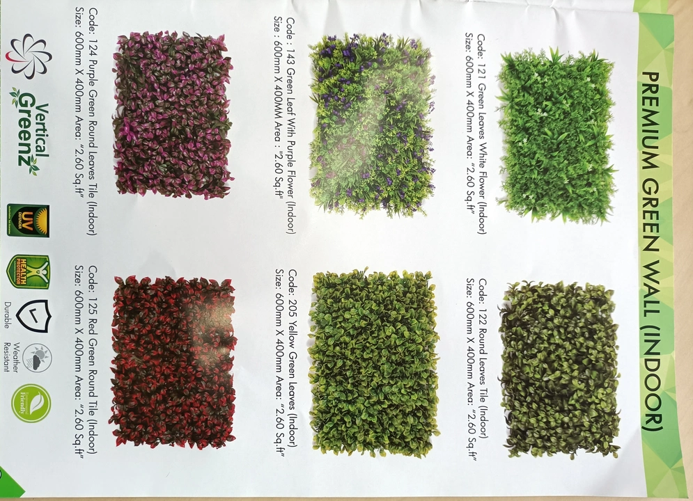 Artificial vertical greenz for balcony lawn garden  uploaded by business on 5/7/2023
