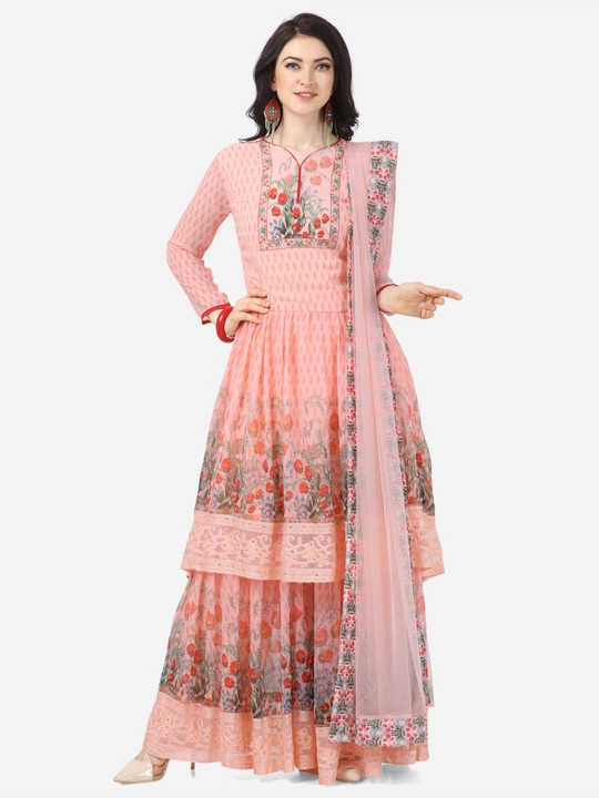 Sharara Georgette Printed Suit uploaded by Nitvi garments on 5/7/2023