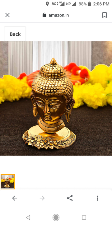Golden Metal Buddha Head uploaded by RR TRADING COMPANY on 3/8/2021