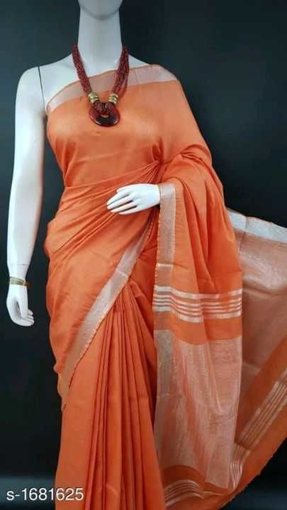 Khadi lilen sarees uploaded by business on 3/8/2021