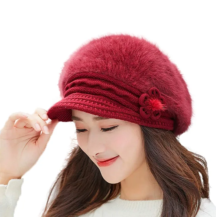 Woolen cap for women grils winter wear cap hat cap uploaded by Ns fashion knitwear on 5/30/2024