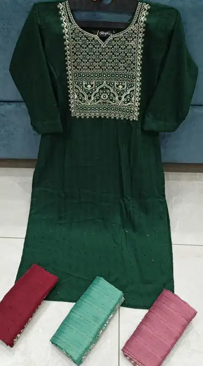 Gentleman embroidary kurtis size L xl xxl per size 4 colour uploaded by Ram Dresses on 5/7/2023