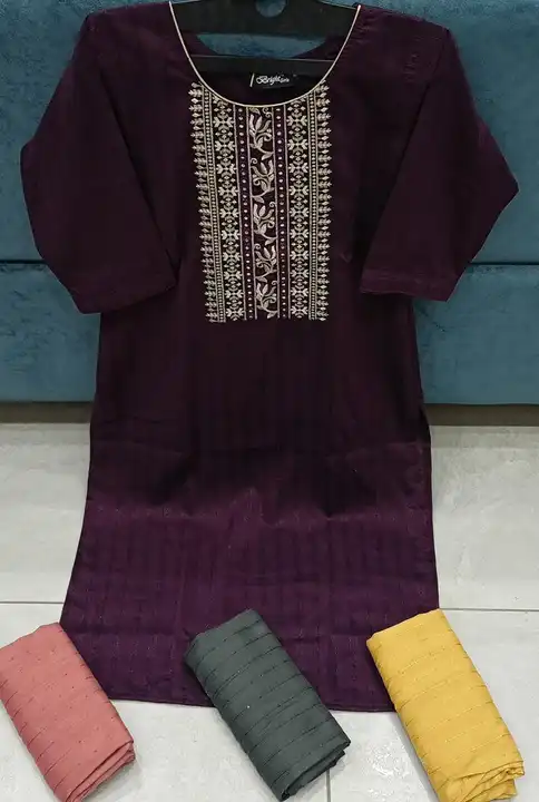 Gentleman embroidary kurtis size L xl xxl per size 4 colour uploaded by Ram Dresses on 5/7/2023