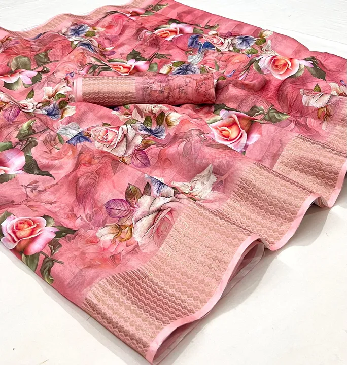 Cotton linen saree uploaded by VARDHAK COLLECTION  on 5/7/2023