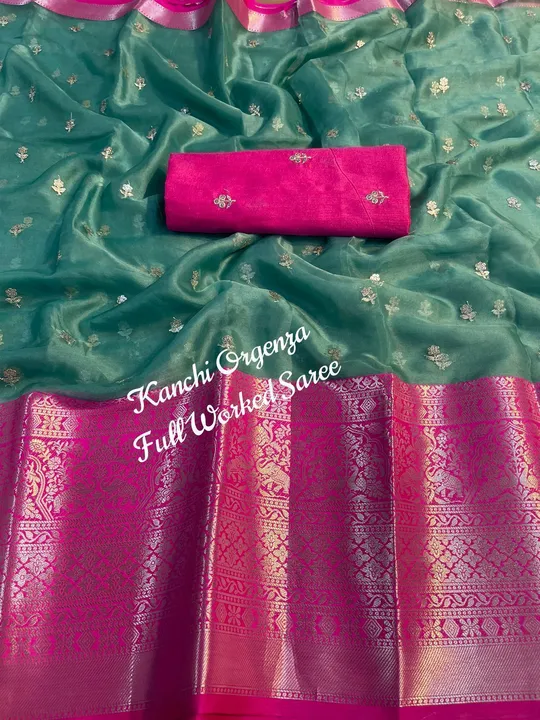 Kanchi organza saree uploaded by VARDHAK COLLECTION  on 5/7/2023