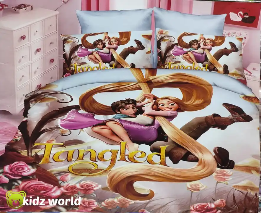 2◼️5d prints
◼️glace cotton
◼️ *kidz world*
◼️double bed sheet set
◼️one double bed sheet set fsd uploaded by Wedding collection on 5/7/2023