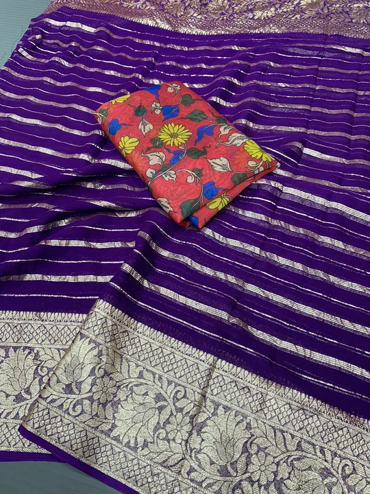 Premium georgette viscose fabric saree uploaded by Miss Lifestyle on 5/7/2023