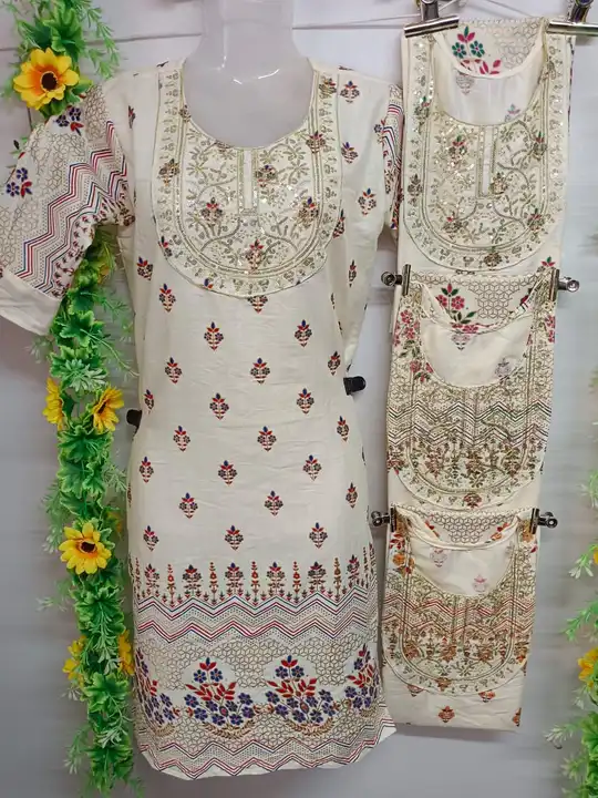 Printed Sequence Kurti uploaded by Arham Garments on 5/7/2023
