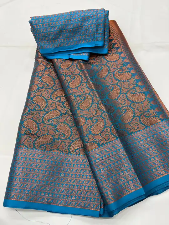 Copper soft silk saree  uploaded by SAURYA LIFE STYLE on 5/7/2023