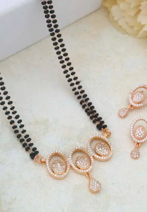Rose gold mangalsutra uploaded by business on 5/7/2023