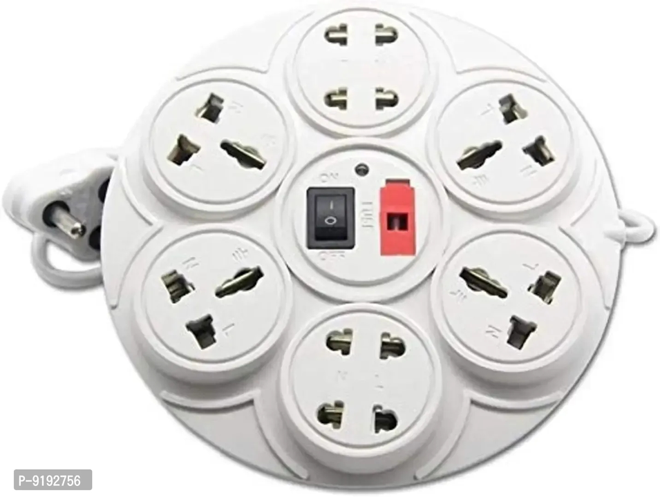 8+1 Round Strip Extension Cord; 6 A 8 Universal Multi Plug Point Extensio Board with LED  uploaded by XPar on 5/7/2023