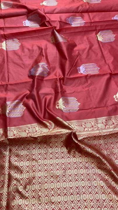 Banarasi red silk saree uploaded by Zaiba vesture on 3/9/2021