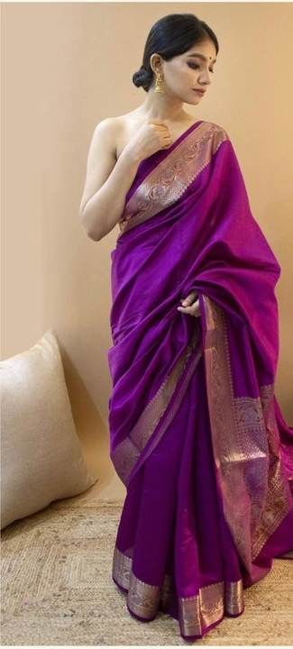 Banarasi purple wedding saree uploaded by Zaiba vesture on 3/9/2021