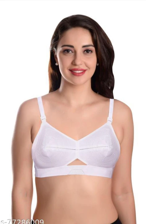 Women cotton bra white ( with press packing) uploaded by business on 5/7/2023