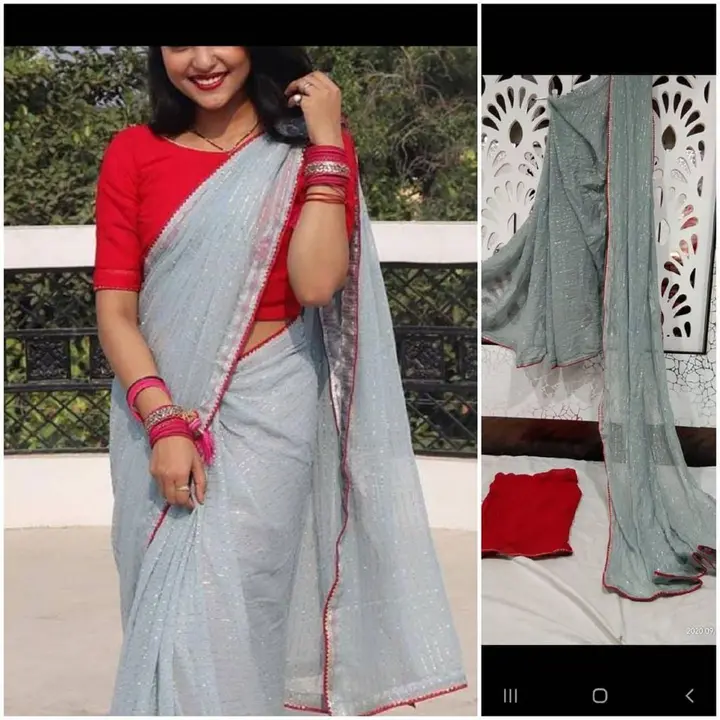 🌴🌴🌴🌴🌴🌴🌴
New lunching 🛍
👉pure jorjat viscose fabric 
👉lurex jari

👉 Beautiful saree 

👉 uploaded by Gotapatti manufacturer on 5/7/2023