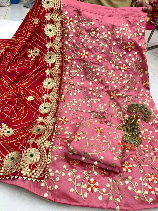 😍😍 *BRAND NEW LAUNCHING*😍😍

*Now Available with 5 Colours*

*FABRIC :-*
👇
*LEHENGA: Fantom Silk uploaded by Gotapatti manufacturer on 5/7/2023