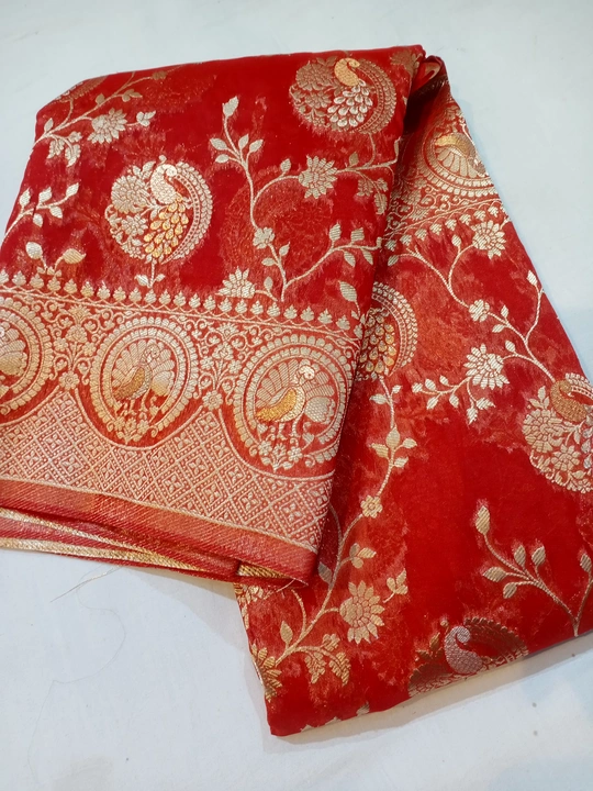 Organza silk sarees uploaded by Riddhi Siddhi Sarees (Samriddhi) on 5/8/2023