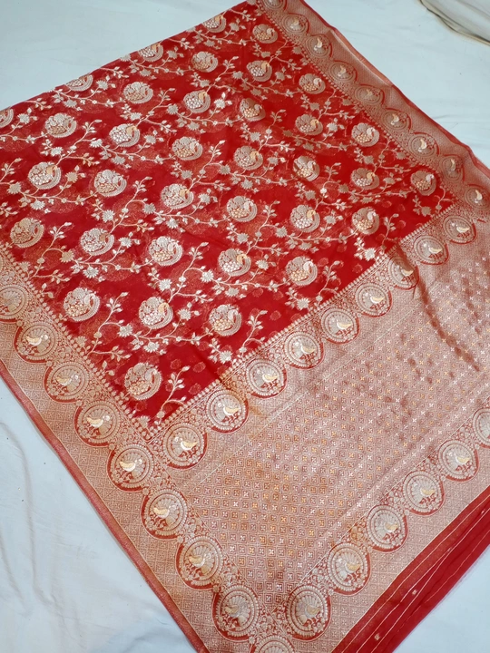 Organza silk sarees uploaded by Riddhi Siddhi Sarees (Samriddhi) on 5/8/2023