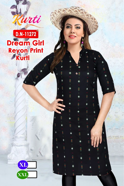 Dream girl rayon print kurti uploaded by YASHRAJ Textiles on 5/8/2023