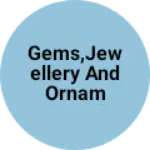 Business logo of Gems,jewellery and ornaments Gifts Tays,Novely