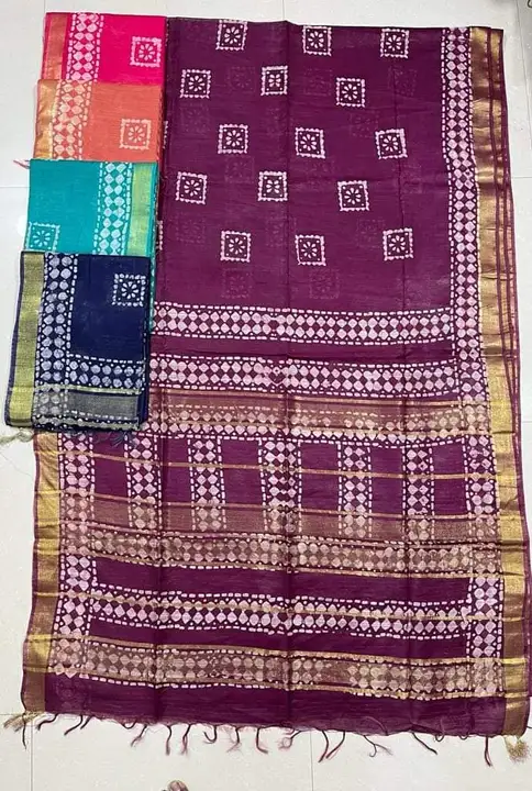 Bhagalpuri Kota silk saree  uploaded by Badri batik on 5/8/2023
