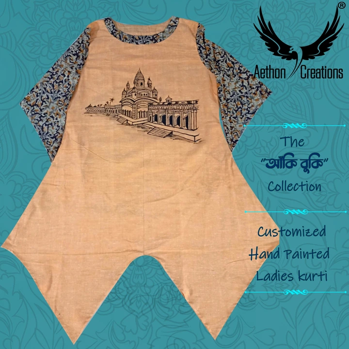 Hand painted ladies kurti uploaded by Aethon Creations  on 5/8/2023