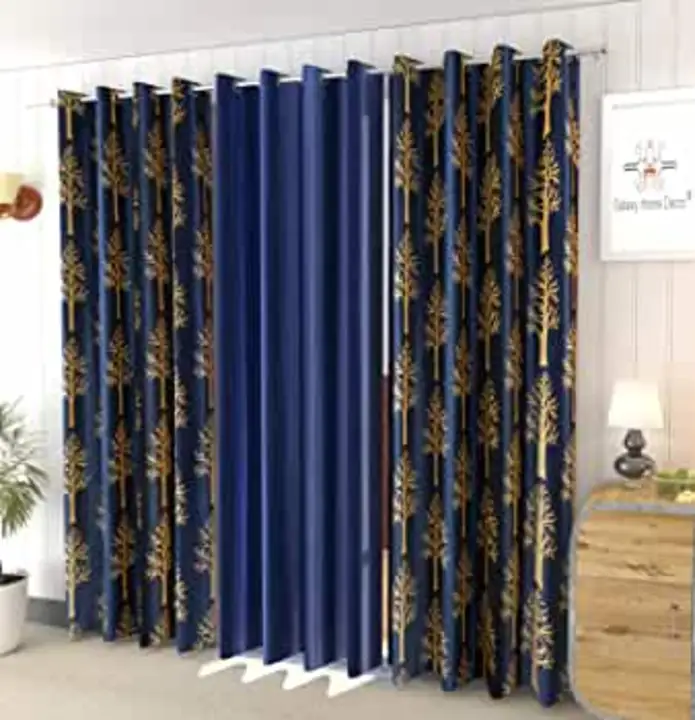  3 Piece Premium Curtains Tree Printed and Plain Curtains  uploaded by business on 5/8/2023