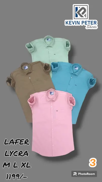 Lafer lycra shirts uploaded by Kuldevi garment on 5/8/2023