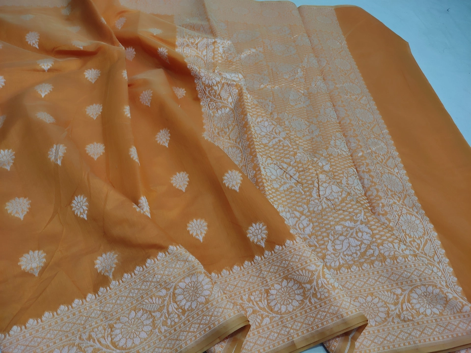 Pure cotton saree  uploaded by Mks Creations  on 5/8/2023