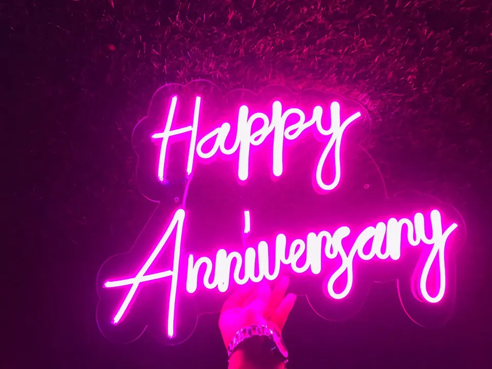 Happy Anniversary neon sign for occasions or decoration items  uploaded by Shyam enterprises on 5/8/2023