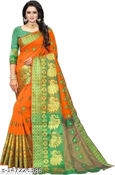 "Cotton silk sari" uploaded by Sasta bazar on 5/8/2023