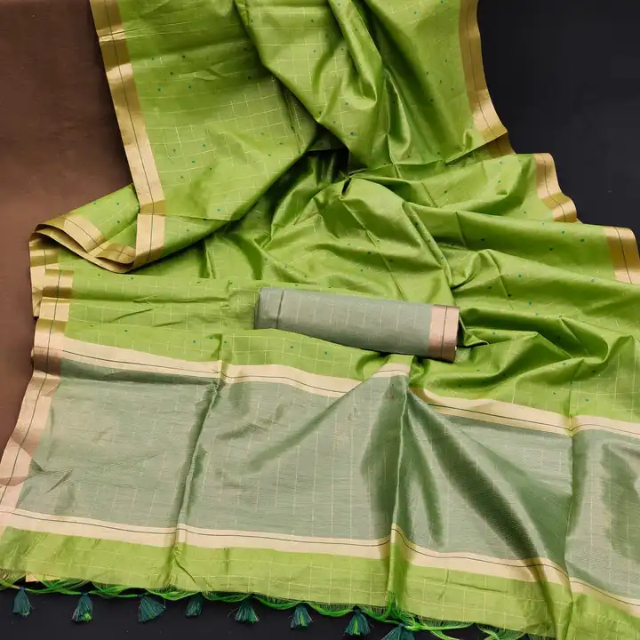 Semi tussar silk saree uploaded by VARDHAK COLLECTION  on 5/8/2023