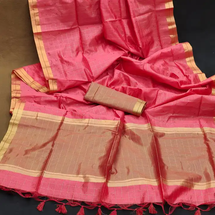 Semi tussar silk saree uploaded by VARDHAK COLLECTION  on 5/8/2023