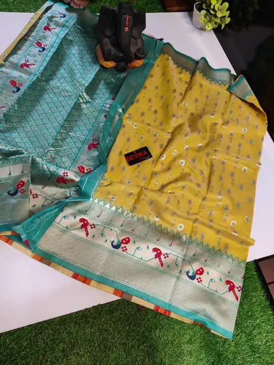 Soft dyed weaving quality with patani border saree uploaded by Suyukti fab on 5/8/2023
